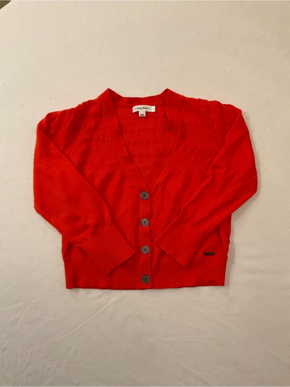 Calvin Klein V-Neck Button Cardigan Sweater
